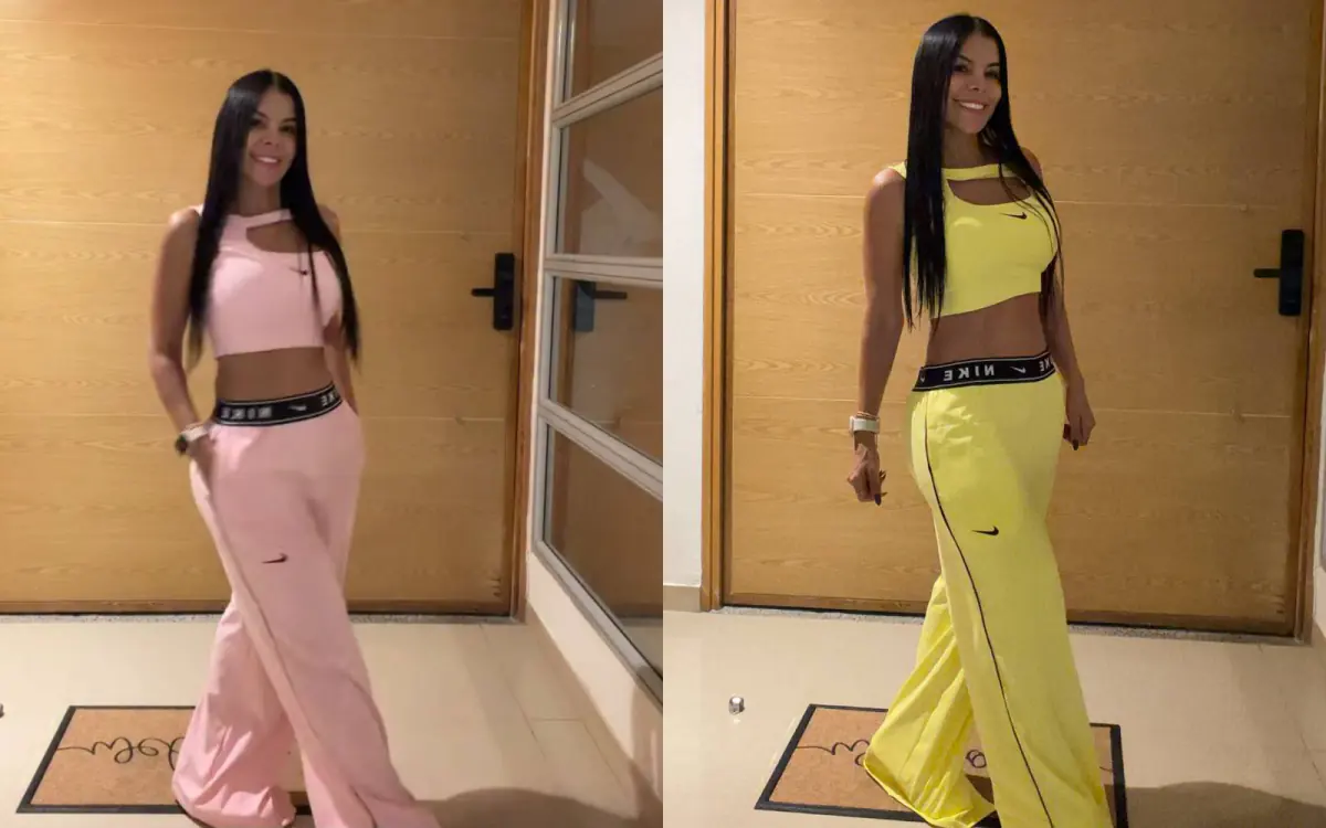 Conjuntos deportivos de dama en rosado y amarillo, talla única